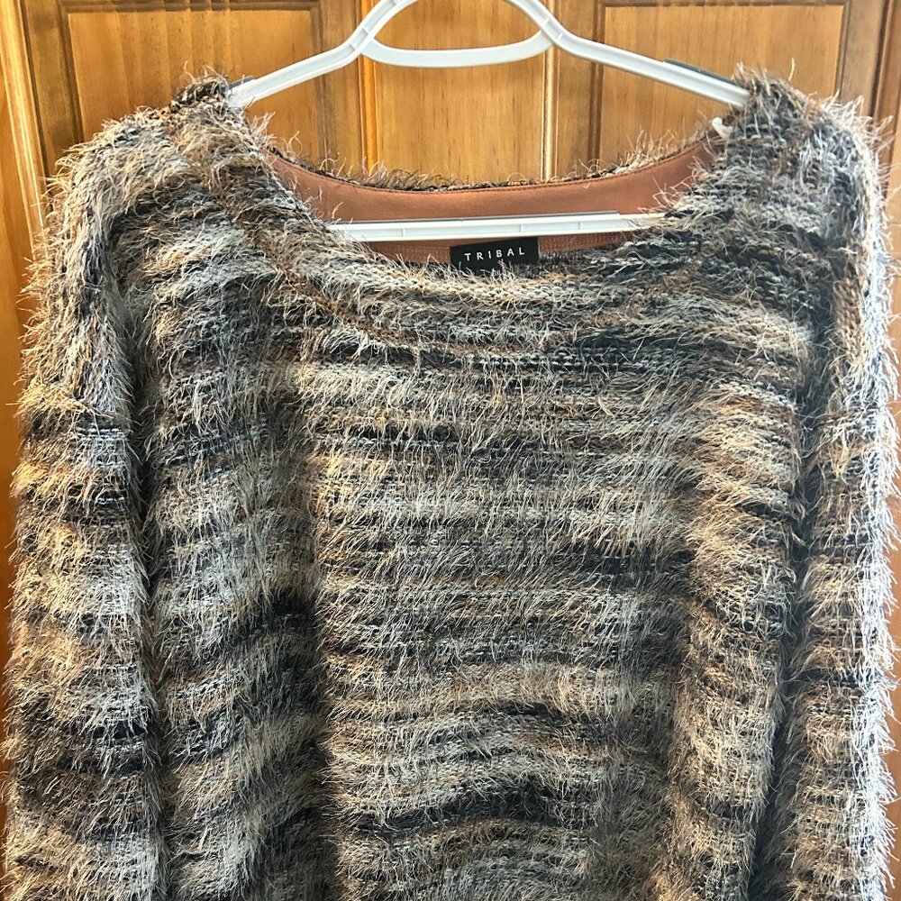 Tribal Luxe Eyelash Sweater NWT